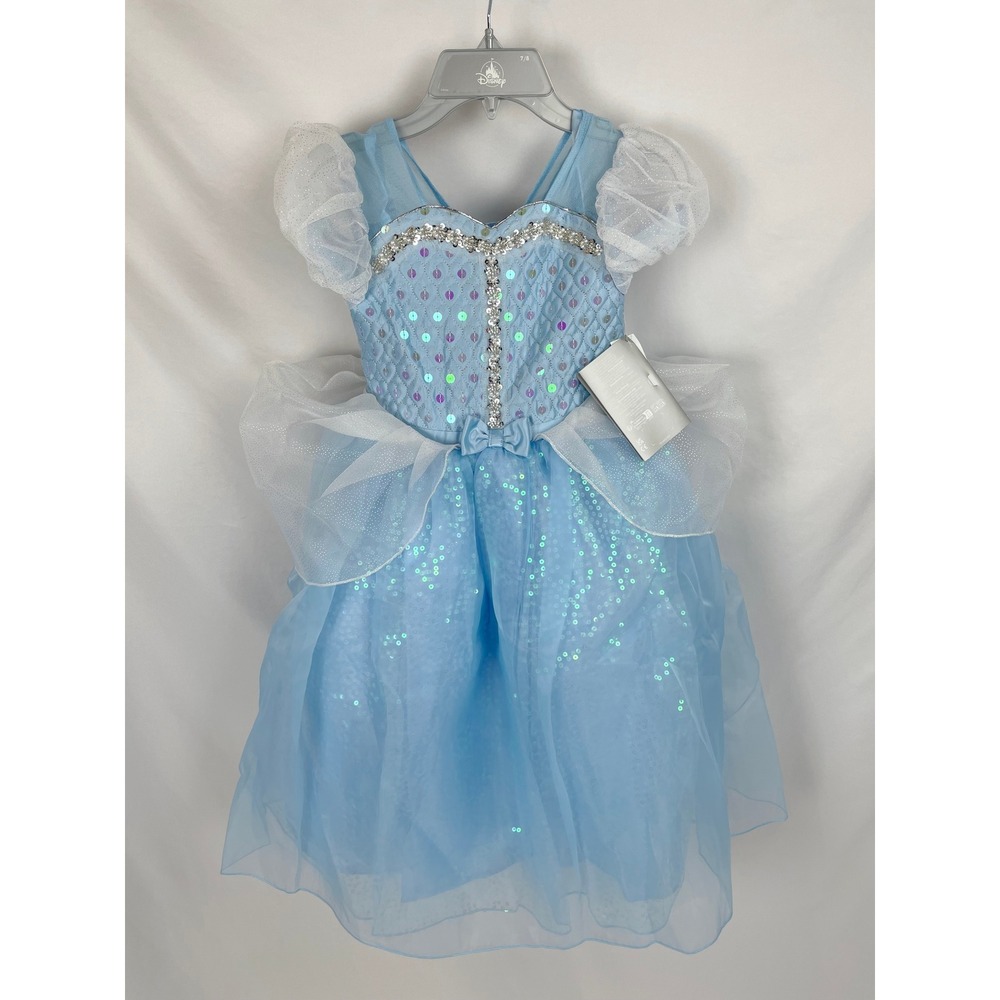 Disney Parks Girl 5/6 Cinderella Bibbidi Bobbidi Boutique Blue Dress Costume